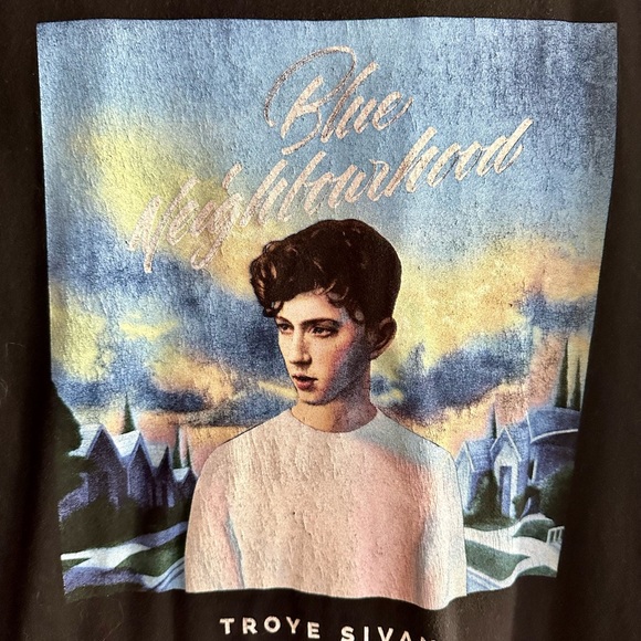 Troye Sivan Blue Neighborhood unisex XL Black Graphic Tee - Picture 4 of 8